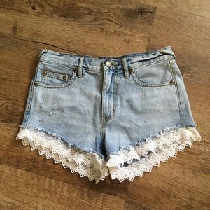 Lace Trim Free People Shorts